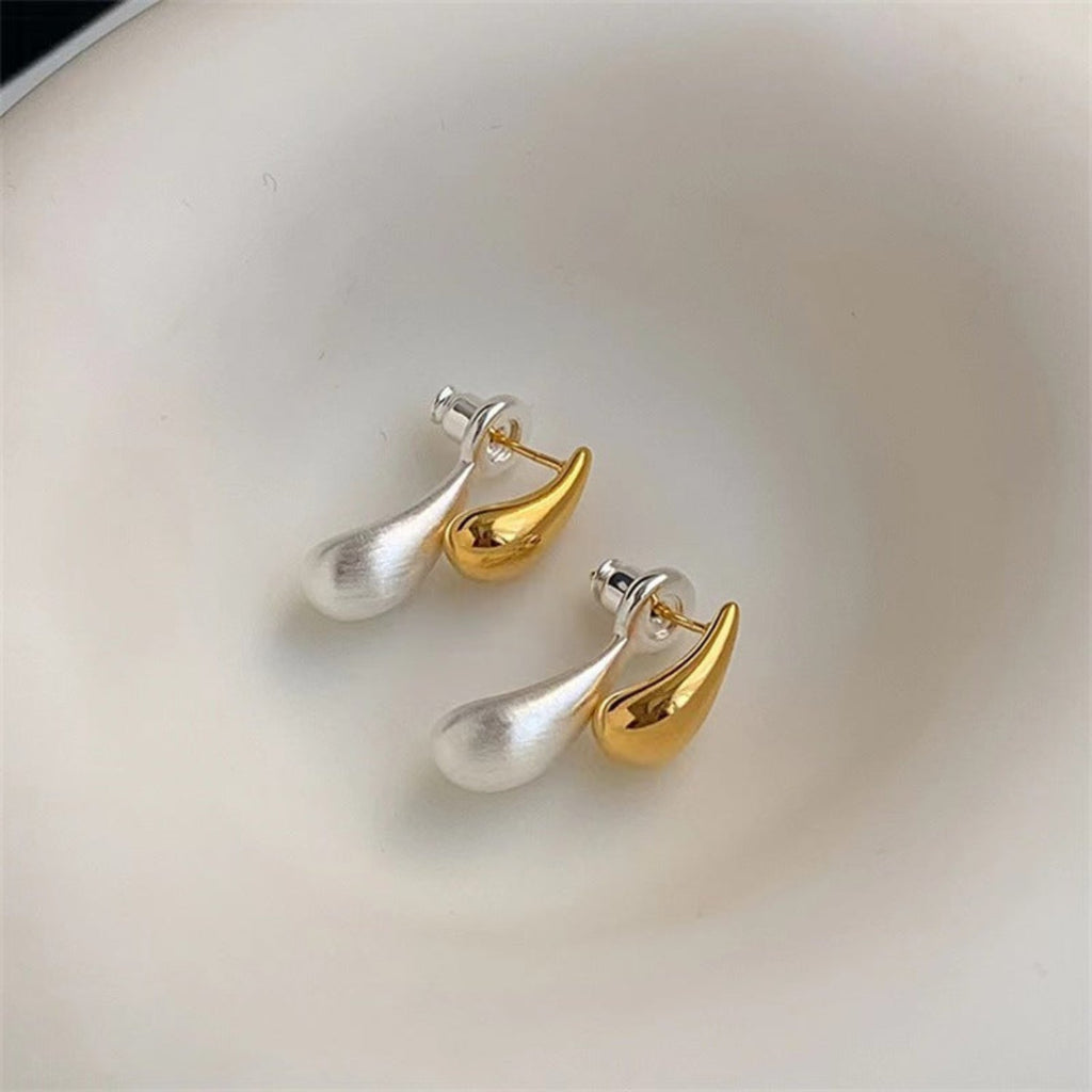 Dual Water Droplets Pin Earrings JLT12847 Just Lil Things