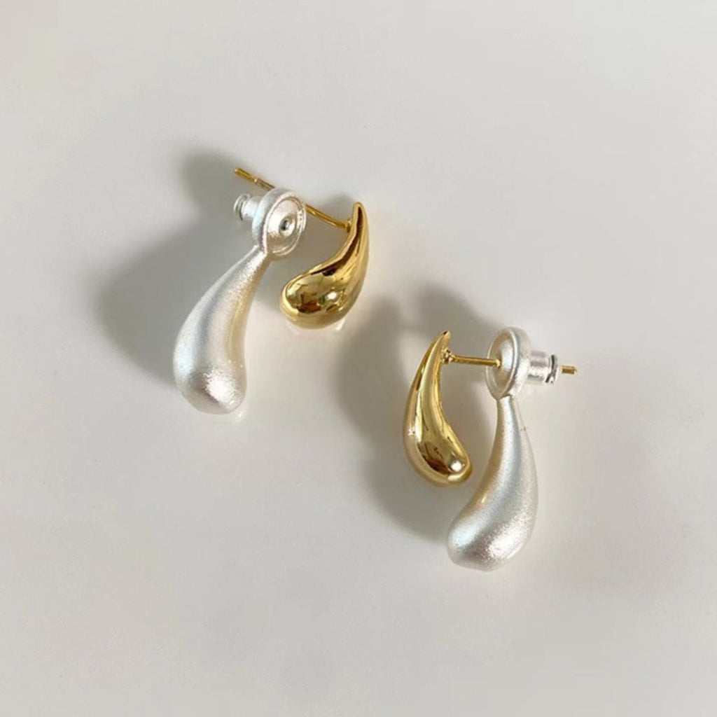 Dual Water Droplets Pin Earrings JLT12847 Just Lil Things