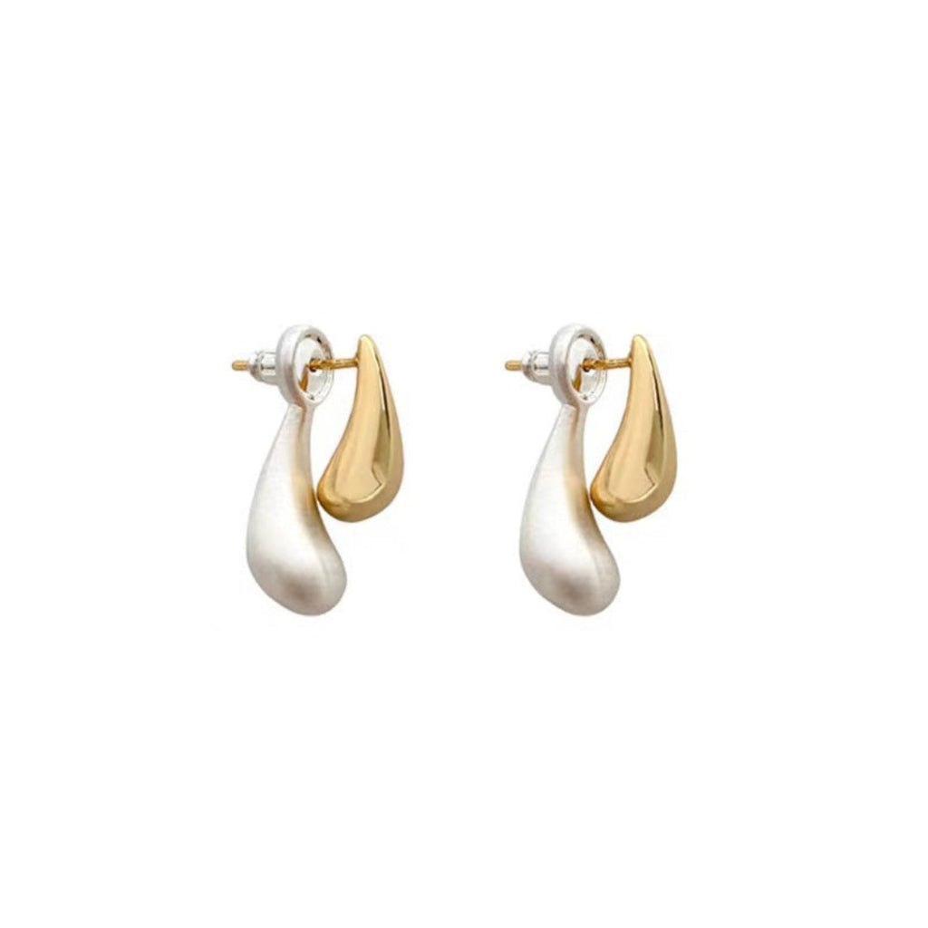 Dual Water Droplets Pin Earrings JLT12847 Just Lil Things