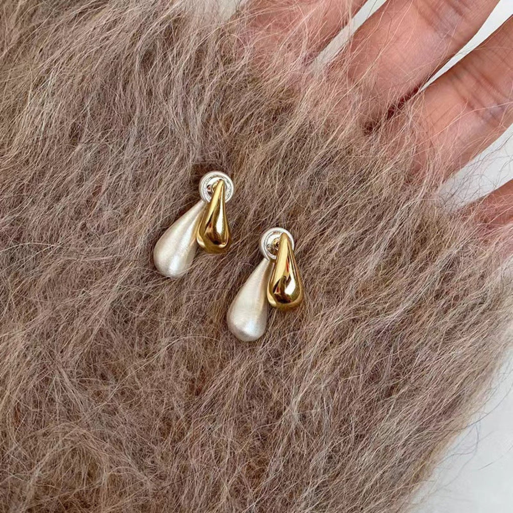 Dual Water Droplets Pin Earrings JLT12847 Just Lil Things