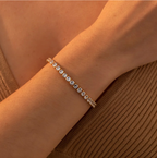 Gold Tennis Bracelet | Dainty Crystal Bracelet | Minimalist Luxury Bracelet for Women TASARA