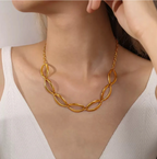 Chunky Gold Link Necklace | Minimalist Statement Chain Necklace | Trendy Gold Jewelry for Women TASARA