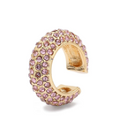 Pink Crystal Gold Ear Cuff | No Piercing Ear Cuff for Women | Trendy Jewelry India TASARA