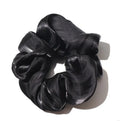 Anti-Hair Fall Satin Scrunchie | No Crease Black Hair Band TASARA