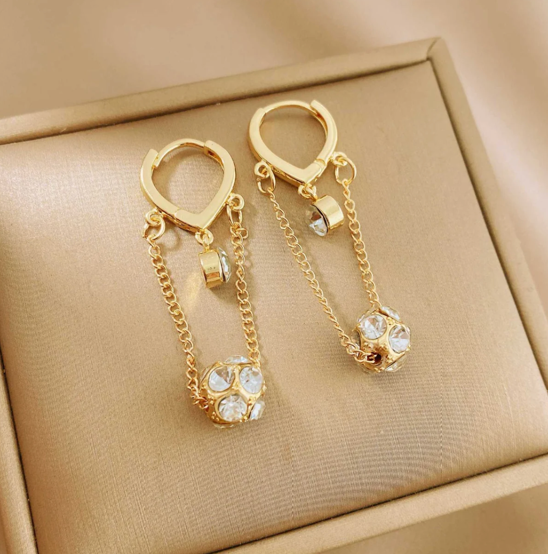 Golden Drizzle Chain Earings