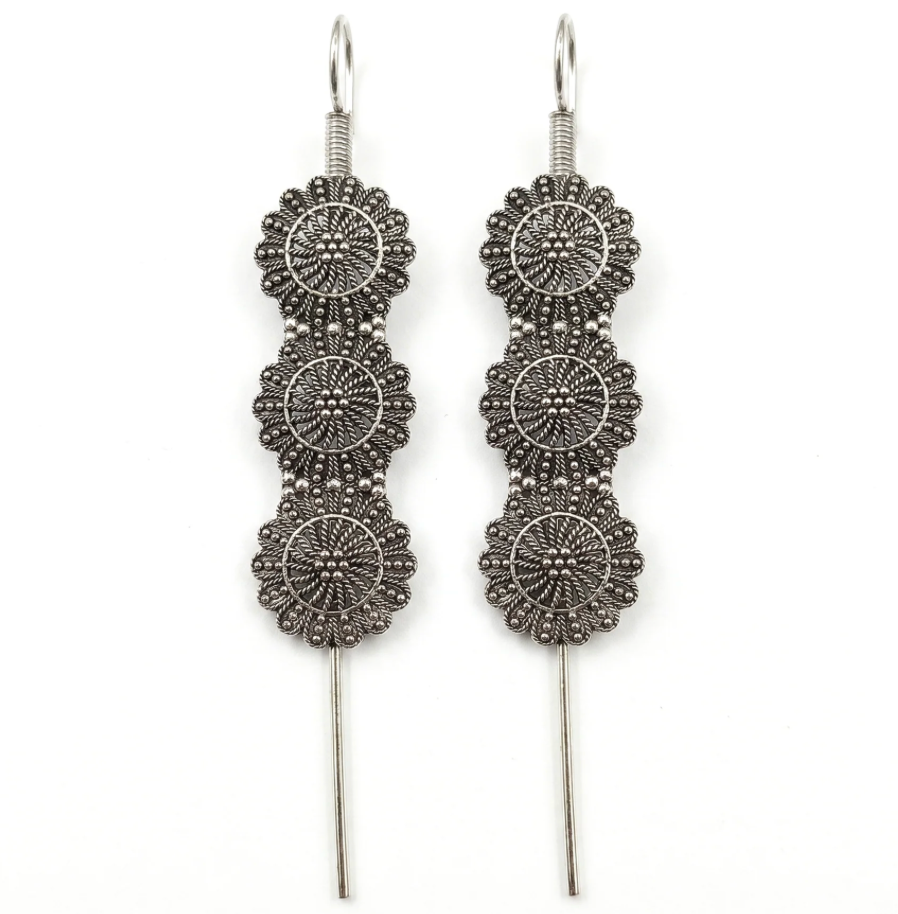 Boho Silver Ear Cuff Earrings | Vintage Tribal Statement Jewelry for Women TASARA