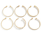 Trending Gold Stackable Bangles | 6-Piece Adjustable Cuff Set TASARA