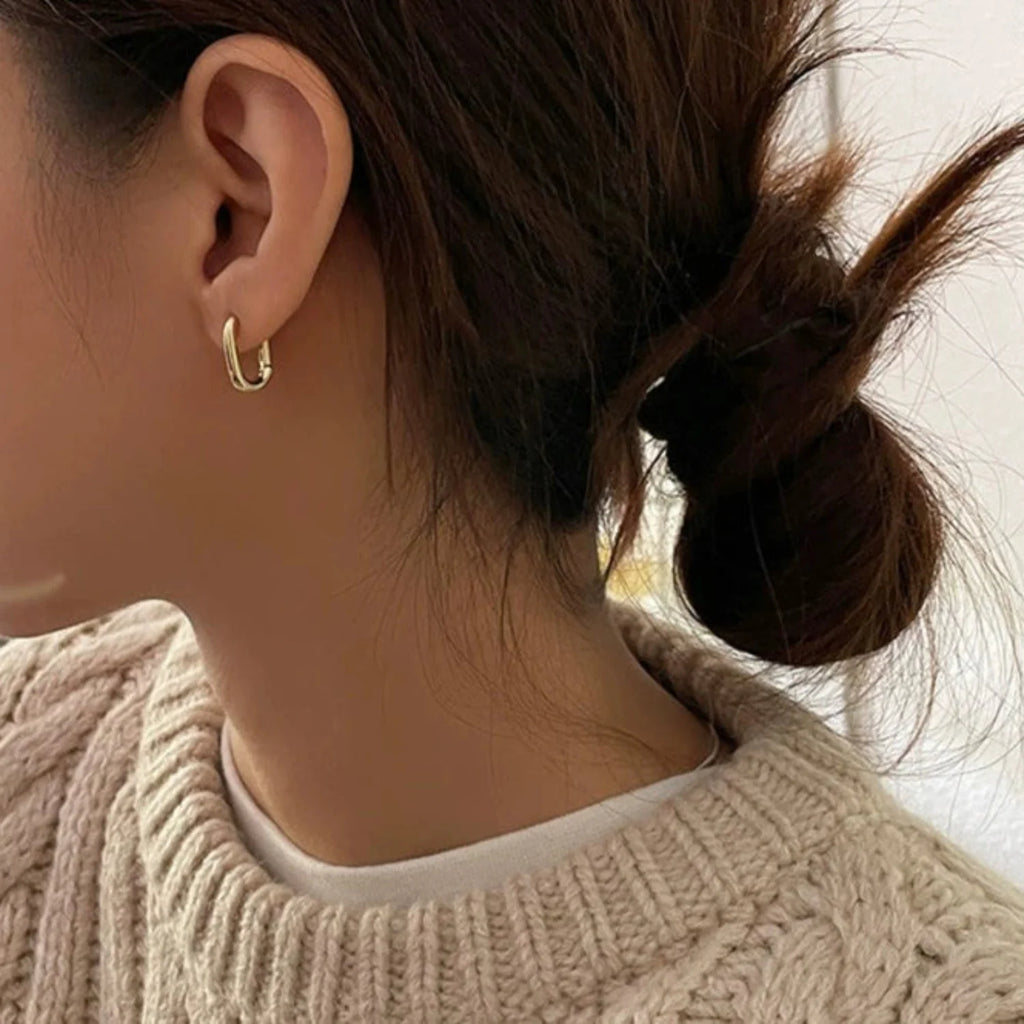 Geometric hoop earring JLT10597 Just Lil Things