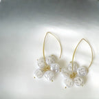 Multiple Hoop white pearl Earrings JLT11104 Just Lil Things
