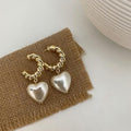 Delight Heart With Half Hoop Earrings JLT11231 Just Lil Things