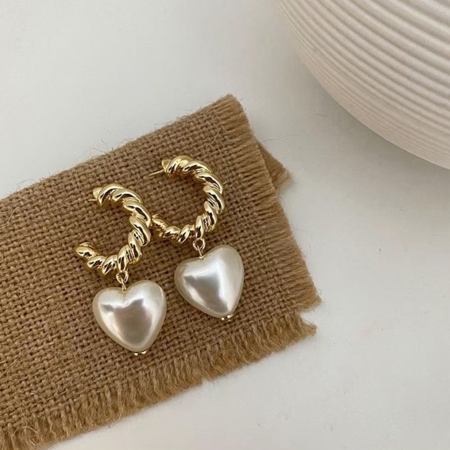Delight Heart With Half Hoop Earrings JLT11231 Just Lil Things