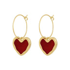 Mystical Red Heart Hoop Earrings JLT11627 Just Lil Things