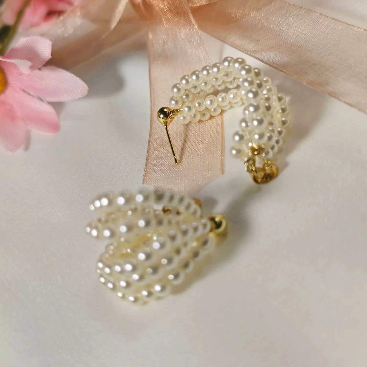 Statement Clustered Pearl Earrings JLT11768 Just Lil Things