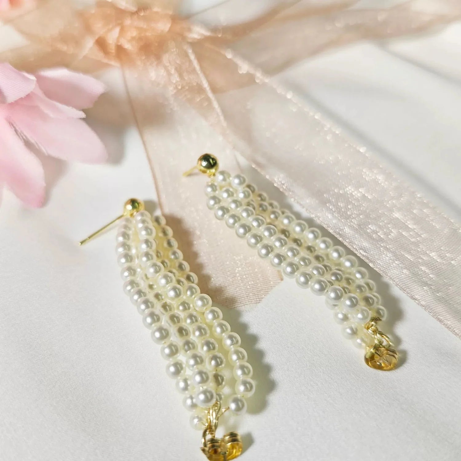 Statement Clustered Pearl Earrings JLT11768 Just Lil Things