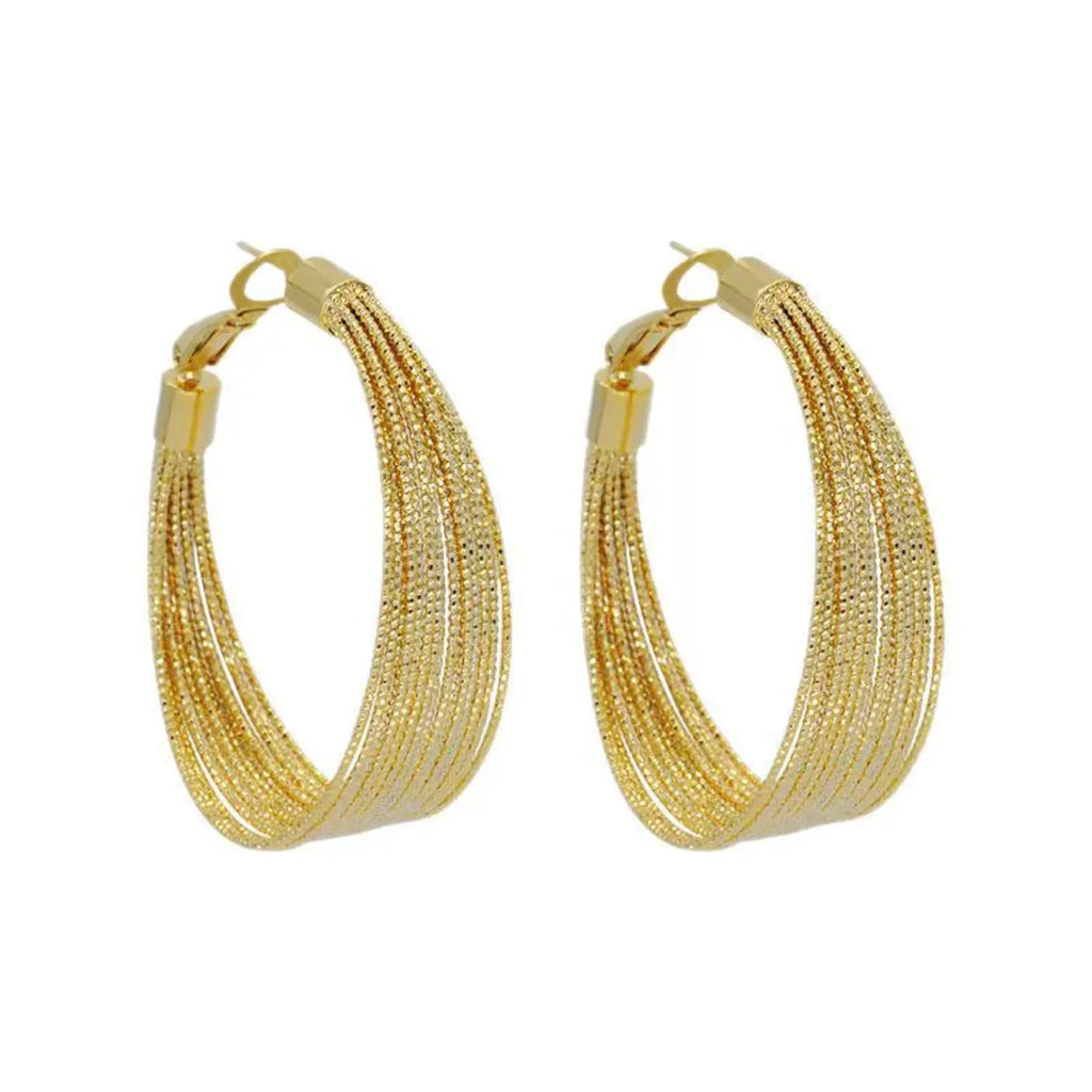 Prismatic Shimmer Hoop Earrings JLT12134 Just Lil Things